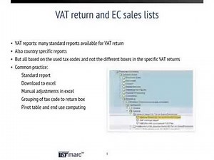 Learning Lab Reporting functionality for VAT, EC sales lists and Intrastat