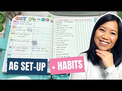How I Plan My Week + Habit Tracker in a Plain A6 Notebook