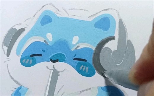 听音乐喝可乐最巴适啦🎧|丙烯马克笔