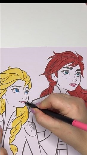 🎨✨ Color Elsa & Anna with Me! 👸🏼❄️ | Frozen 2 | full video on my channel ✨🎨 #kids