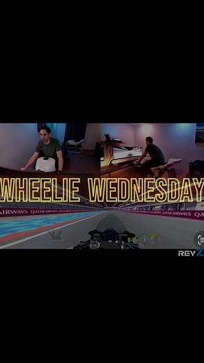 Happy Wheelie Wednesday! #revzed #motorcycle #simulator #motosim #simracing #sim #racing #motogp #motogp24 #wheelie #wheeliewednesday | Revzed