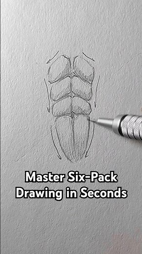 How to Draw Perfect Six-Pack Abs #shorts