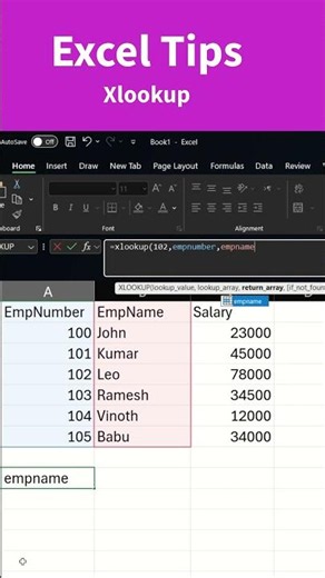XLOOKUP in Excel Explained in 60 Seconds | Easy Excel Formula Tutorial #Shorts