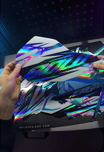 POV: Unboxing your new graphics kit - Full Holographic Print - Holographic Glitter - Full Custom - 50/50 Wheel Graphics
