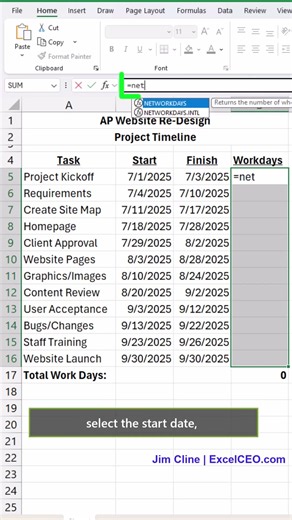 Count Working Days Between Dates with Excel's NETWORKDAYS function!