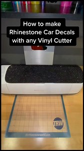 Use any vinyl cutter to create your own rhinestone decals 💎 Just add ✨ Magic Flock, Hot-Fix Rhinestones, Acrylic Hotfix Tape, and Bling Anything — and watch the magic happen. You don’t need fancy machines… just the right tools 😉 #rhinestonedecal #rhinestonecraft #cricutprojects #silhouettecameo #craftreels #diybling #sparkleprojects #customapparel #htvcrafts #smallbizcrafters #TRWCrafters #crafttok #reelscraft #blinglife | The Rhinestone World