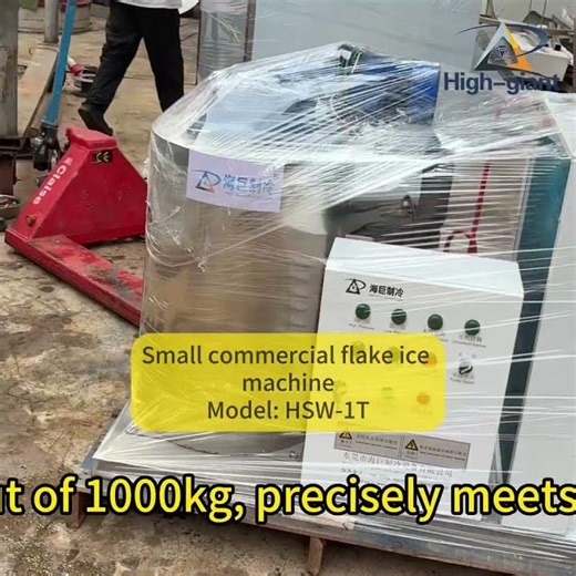 HSW-1T Commercial Flake Ice Machine: Perfect for Seafood, Beverage & More Manufacturing Excellence