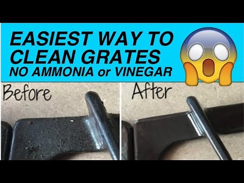 How to CLEAN Stove & Oven Grates in 5 SECONDS NO Ammonia or Vinegar Spray and WIPE OFF food & grease
