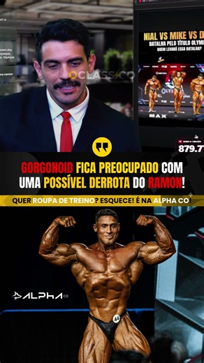 GORGONOID ESTÁ PREOCUPADO COM UMA POSSÍVLE DERROTA DO RAMON #SHORTS #OLYMPIA #TREINO