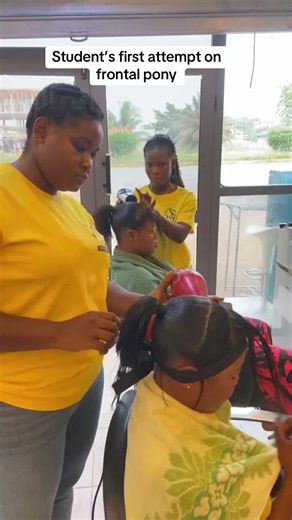 Student's First Attempt at Frontal Ponytail Style