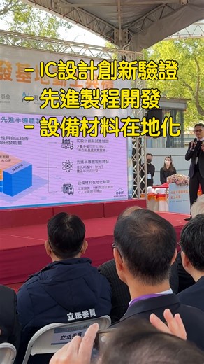 為臺灣半導體增添一筆重要篇章 國內首條 12 吋先進半導體試產線，預計 2027 年底完工。 位於工研院中興院區這條試產線將串聯研發與市場，支持 IC 設計、新創及設備材料產業完成關鍵驗證，打造更完整的在地供應鏈生態系。 來看看動土影音回顧！ | 工業技術研究院