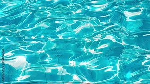 Water surface texture, looping clean swimming pool ripples and wave, Refraction of sunlight top view texture sea side white sand, sun shine water loop background.