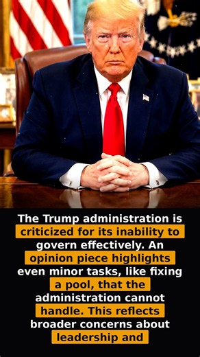 Trump Administration Faces Criticism Over Governance Challenges