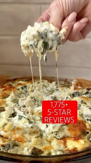 Spinach Artichoke Dip with 1,775+ 5-Star Reviews!