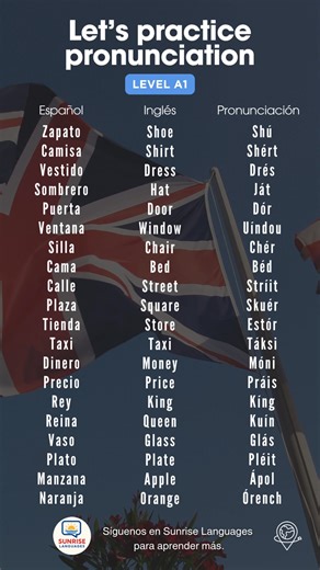 Síguenos y continua aprendiendo inglés con nosotros #english #inglés #idiomas #languages | Sunrise Languages
