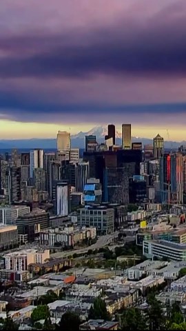 Smoke from Bear Gulch Fire creates hazy sunset across Puget Sound