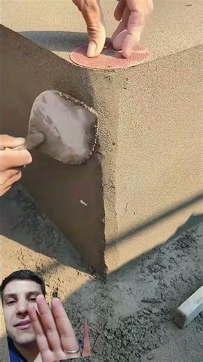 Rounding Concrete Corners. Round Disc Technique for Circular Finishing. #construction