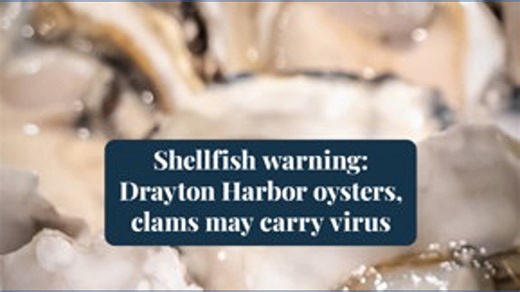 FDA warns of norovirus risk in Washington shellfish