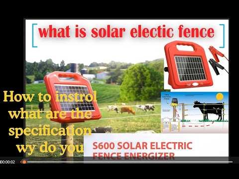 Solar Electric Fence Specification and how to fix a Electric Fence. English language