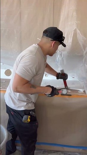 Demolition of Current Kitchen Countertops #demolition #kitchen #remodel #home #quartz #countertops