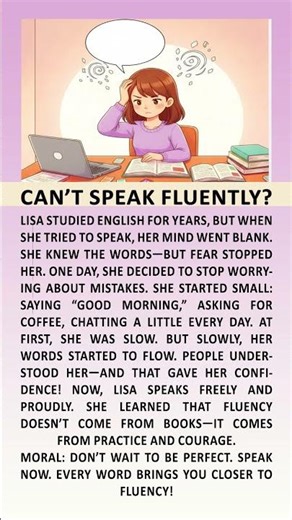 Can’t Speak Fluently #english #gradedreader #boostenglish