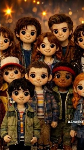 Stranger Things characters as needle-felted dolls#netflix #strangerthings #netflixseries #fanedit