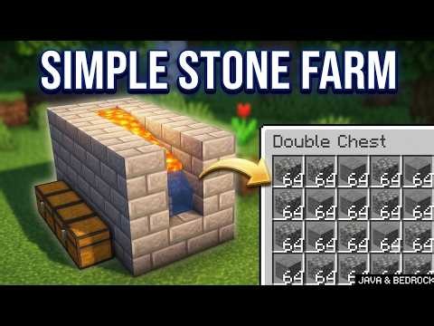 The Simplest AFK Cobblestone Farm Minecraft Tutorial 26.1+