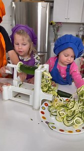 157K views · 292 shares | Little chefs make zucchini noodles ‍‍‍ | CookingwithSammy | Facebook