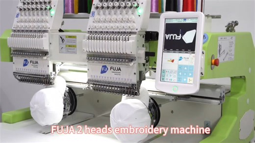 FUJA t Shirt Cap 2 Heads Monogram Machine Embroidery Best Quality Computerized Monogram Embroidery Machine for logo Monogram Emb