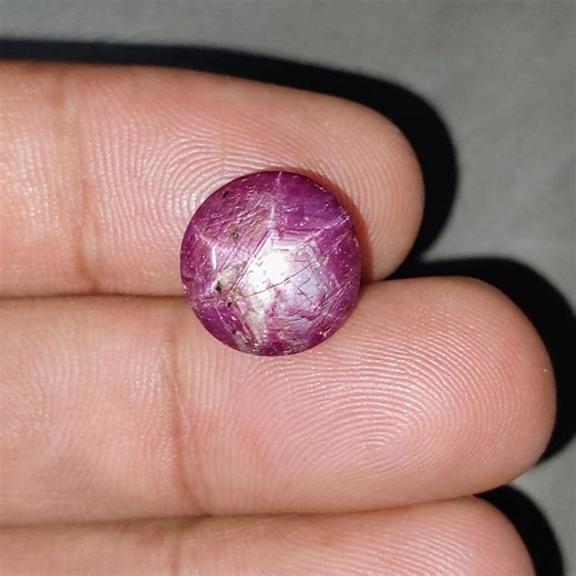 Natural Star Ruby Cabochon: Purplish Red Gemstone (28.80 Cts & 19x19x06 MM) - Etsy