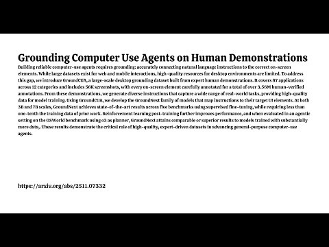 Grounding Computer Use Agents on Human Demonstrations