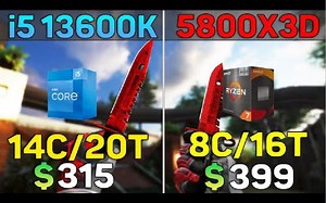 i5 13600K vs R7 5800X3D RTX 4090 | 8款游戏PFS测试