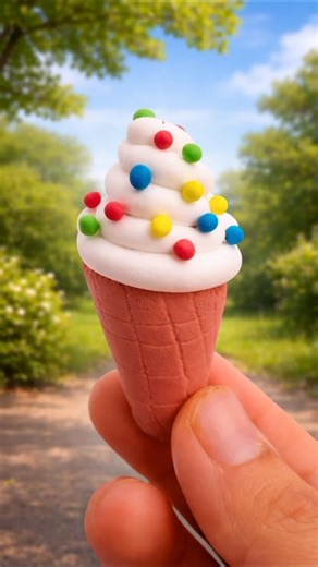 Clay Cone Ice Cream 🍦✨ | Cute Mini Aesthetic Art #diy #satisfying #creative #creative #clay