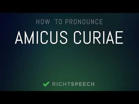 Amicus Curiae - How to pronounce Amicus Curiae