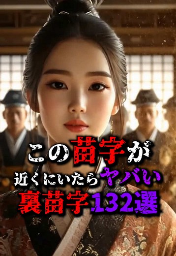 この苗字が近くにいたらヤバい132選