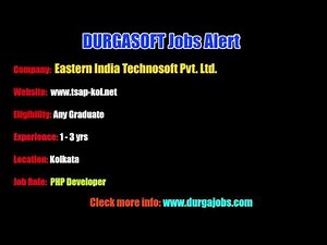 Durgasoft JOBS Alerts|| Jobs for Experienced and Freshers !!!