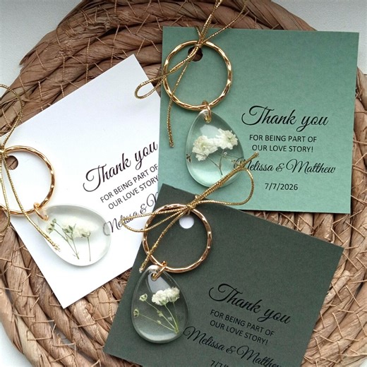 Wedding Favors Floral Keychain– Thank You Gifts, Bridal Party Favors, Custom Guest Gift - Etsy