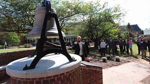 We sat down with the President of Belmont Abbey College, Dr. Bill Thierfelder, for a chat about the college's new Gratitude Bell and how he came up with the idea for it. Students can ring the bell when they have something to be grateful for. The deep ring can be heard across campus as a reminder of God's goodness. What a neat idea! Surely the bell will be ringing this weekend as the 2017 graduating class celebrates their commencement! #CatholicCollege (Dr. Thierfelder is a licensed sports psycho