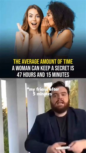 EXPERT on Instagram: "A UK survey of about 3,000 women aged 18–65 reported that, on average, women in the sample told someone else a secret within roughly 47 hours and 15 minutes of hearing it — meaning many secrets were shared again within that time frame in the study group. The survey also noted that about 40 percent of women admitted they couldn’t keep a secret no matter how personal it was. � Independent Important context • This figure comes from a commercial lifestyle/gossip survey, not a p