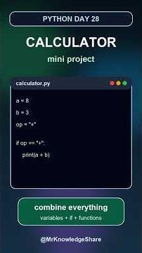 Python Day 28: Calculator Mini Project