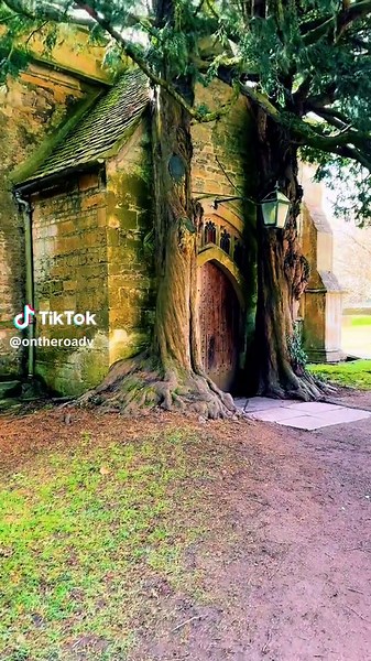 “The Doors of Durin, Lord of Moria. Speak, friend, and enter” -Legend whispers of J.R.R. Tolkien's inspiration here, surely for Durin's Doors✨ #lotr #lotrtok #tolkien #travel #traveltiktok #traveltok #unitedkingdom #stowonthewold #travellife