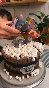 Baby Shower Elephant Cake! Make your baby shower unforgettable with this cute treat 🐘🍰 | Chefclub Network