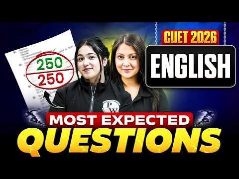 CUET 2026 Most Expected Questions | CUET English 2026 Marathon | Aakanksha & Niharika Ma'am