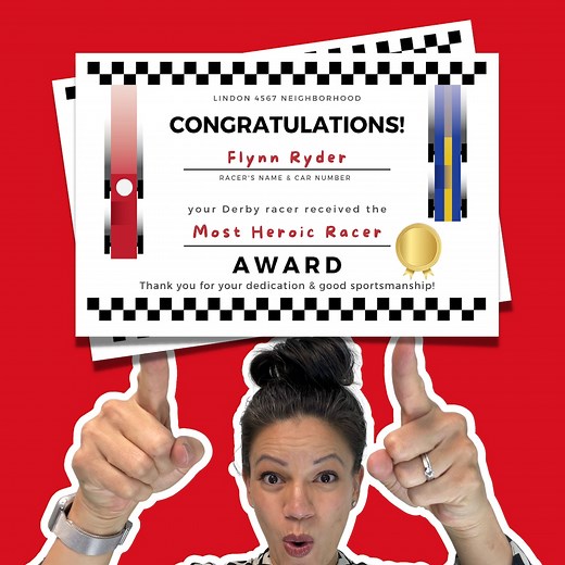 Editable Award Certificates | Pinewood Race Car Derby | Race Car Party | Digital 8.5x11 2-UP & PDF | Digital ONLY Canva Template - #DD05CERT - Etsy