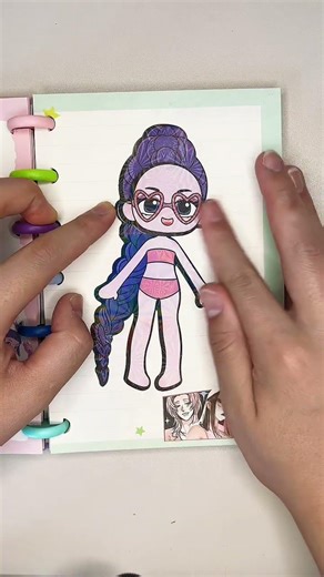 Rumi Glow Up💜Demon Hunterix Saja Girls Sticker Doll ✨#viral #papercraft #rumi #demonhunters #diy