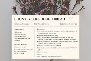 Editable Recipe Card Template | Printable Kitchen Keepsake | Classic Theme - Etsy Canada