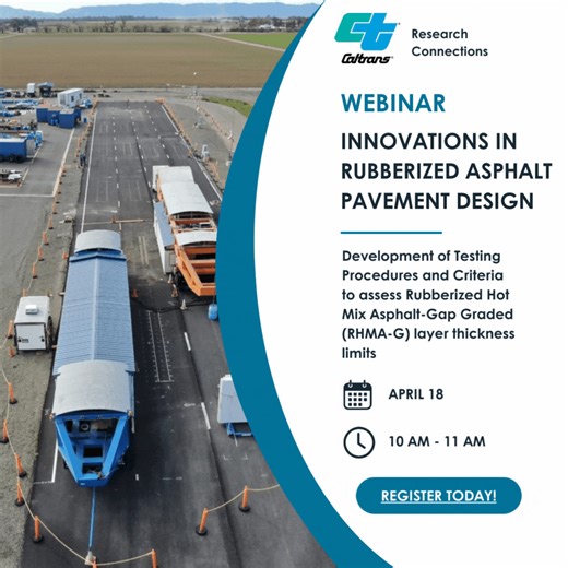 📣Register Now! Webinar: Innovations in Rubberized Asphalt Pavement Design 📅 Thursday, April 18 🕛 10 – 11 am Learn More & Register: http://tiny.cc/xp9mxz Discover the latest advancements in mix formulation and performance that have revolutionized Rubberized Hot Mix Asphalt-Gap Graded (RHMA-G), making it not only more economically viable but also significantly boosting its ability to resist rutting. Join John Harvey and David Jones as they discuss their findings and recommendations. #pavement #