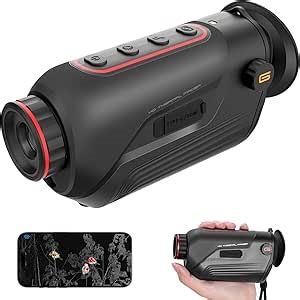 GOYOJO Thermal Monocular for Hunting, 25Hz Handheld Infrared Thermal Scope, with High Sensitivity 256x192 Night Vision Telescope, with Photo, Video Record for Night Fishing, Camping, 2X - 4X