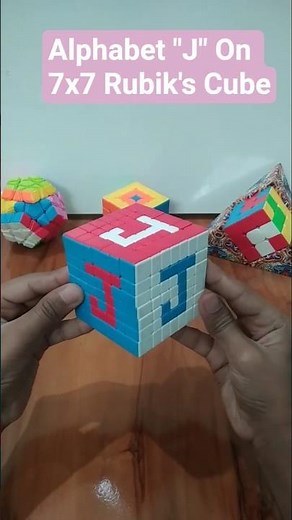 How To Make Alphabet "J" On "7X7 RUBIK'S CUBE" | @HSBCreation6 | #rubikscube #rubikscubepattern |