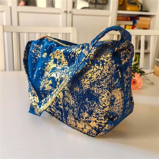 Handmade Hobo Shoulder Bag Made of Velvety Fabric – Slightly Shimmering, Moroccan Style, Everyday Bag - Etsy